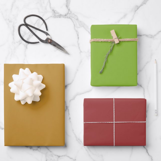 Minimalistische Schlichte Wrapping Sheets im Herbs Geschenkpapier Set (Vorderseite)