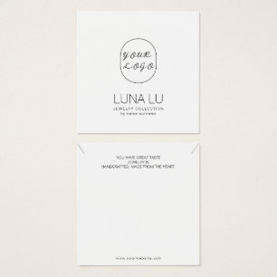 Minimalistische Schmuckkarte