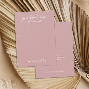 Minimalistische Schmuckkarte der Dusty-Rose