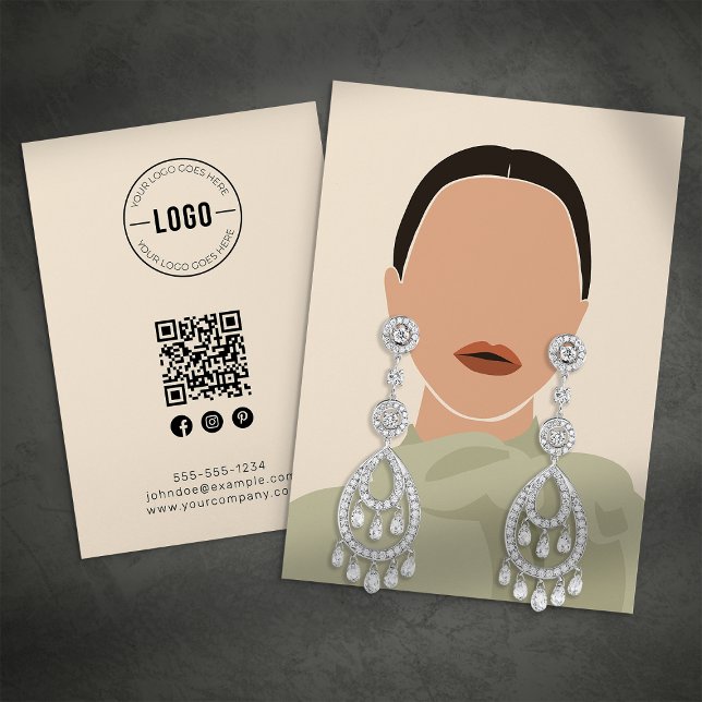 Minimalistische Schmuckkarte Telefonnummerkarte (Von Creator hochgeladen)