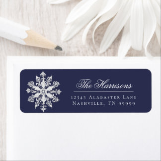 Minimalistische Schneeflocken-Hochzeitsadresse | M