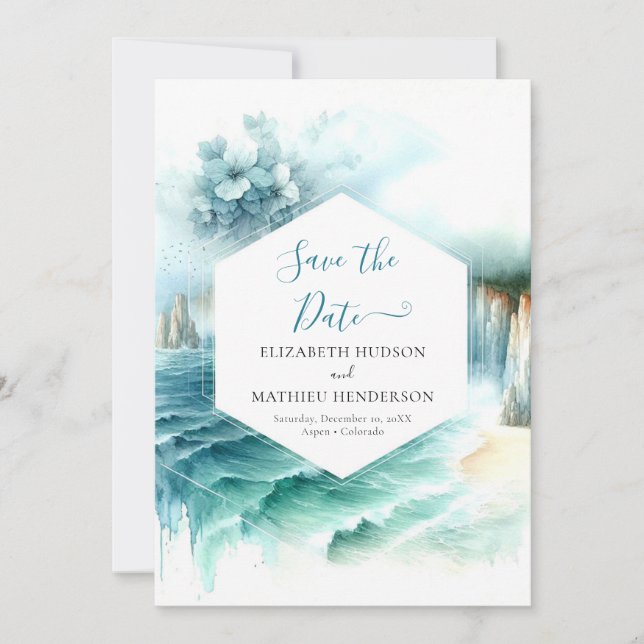 Minimalistische schöne Schönheitsfeier Save The Date (Vorderseite)