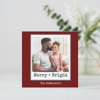 Minimalistische Schreibmaschine - 1 Foto - Lustig  Feiertagskarte