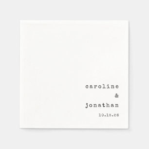 Minimalistische Schreibmaschine Benutzerdefinierte Serviette