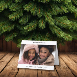 Minimalistische Schreibmaschine Faltschachtel Weih Feiertagskarte