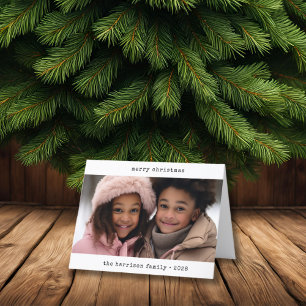 Minimalistische Schreibmaschine Faltschachtel Weih Feiertagskarte