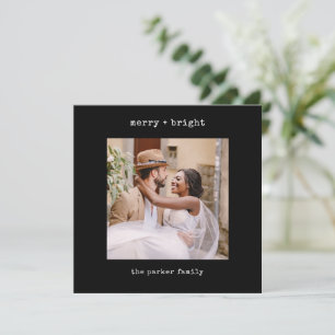 Minimalistische Schreibmaschine   Frohe Weihnachte Feiertagskarte