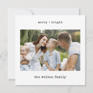 Minimalistische Schreibmaschine | Frohe Weihnachte Feiertagskarte