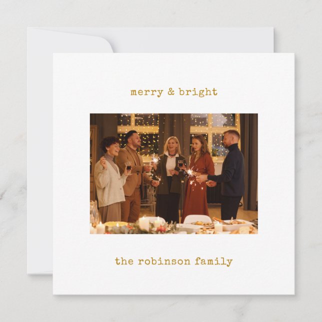 Minimalistische Schreibmaschine Frohe Weihnachten  (Vorderseite)