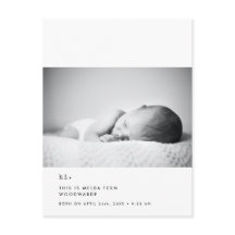 Minimalistische Schreibmaschine Hi neues Baby-Foto