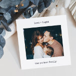 Minimalistische Schreibmaschine | Liebe und Licht<br><div class="desc">Diese einfachen und minimalistischen Hanukkah-Urlaubskarten bieten Ihnen Ihr persönliches Foto,  zusammen mit Ihren Namen und den Begriffen "Liebe   Licht" in dunkelmarineblau Schrift-Look Text. Sie können dies zu jedem Gruß Ihrer Wahl ändern. Die Rückseite der Karte bietet auch Platz für eine persönliche Urlaubsnachricht für Freunde und Familie.</div>