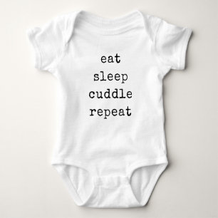 Minimalistische Schreibmaschine   Neutraler Text Baby Strampler