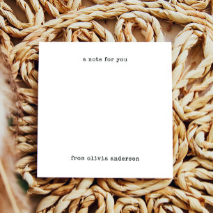 Minimalistische Schreibmaschine Vintag Schwarz/W Mitteilungskarte