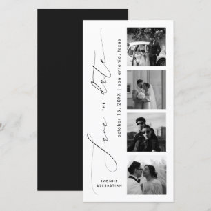 Minimalistische Schrift Foto-Lesezeichen Elegante  Save The Date