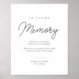 Minimalistische Schrift Hochzeitsgedenktafel Poster