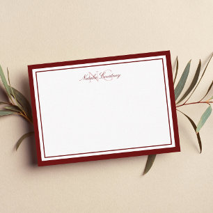 Minimalistische Schrift Marone Zwei-Rahmen-Monogra Mitteilungskarte
