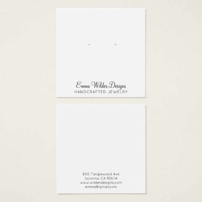 Minimalistische Schrift Stecker Ohrhänger Display  (Vorne & Hinten)