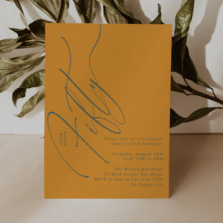 Minimalistische Schrift-Typografie 50. Geburtstags Einladung