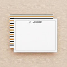 Minimalistische schwarz-braune Streifen Klassische