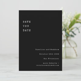 Minimalistische Schwarz Retro Schreibmaschine Schr Save The Date