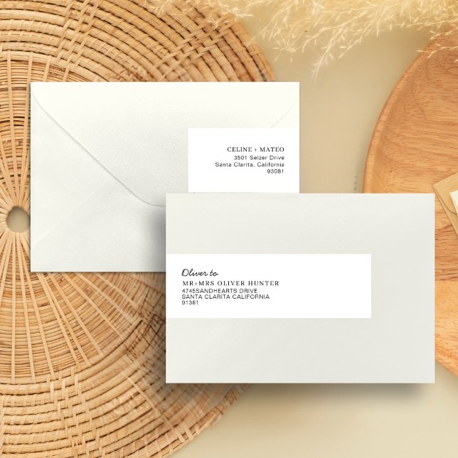 Minimalistische Schwarz-Script-Hochzeit (Von Creator hochgeladen)