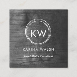 Minimalistische, schwarz silberne Visitenkarte