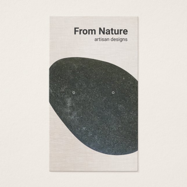 Minimalistische Schwarz-Stein-Ohrring-Display-Kart (Vorderseite)