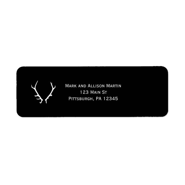Minimalistische Schwarz-Weiß-Antler (Vorne)