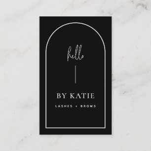 Minimalistische Schwarz-Weiß-Arche-Schönheit Visitenkarte