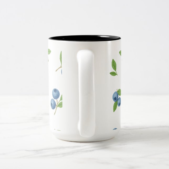 Minimalistische Schwarz-Weiß-Blumen-Linie Tasse (Henkel)