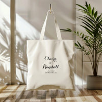 Minimalistische Schwarz-Weiß-Bridmaid-Tottasche