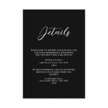 Minimalistische Schwarz-Weiß-Einfache Hochzeit