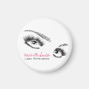 Minimalistische Schwarz-Weiß-Eyelashes Chic Makeup Magnet
