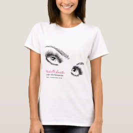 Minimalistische Schwarz-Weiß-Eyelashes Chic Makeup T-Shirt