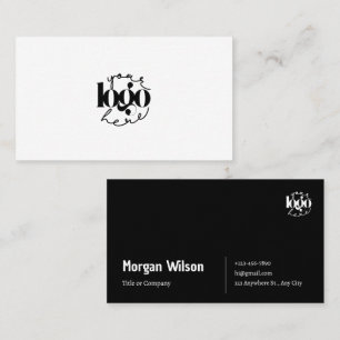 Minimalistische Schwarz-Weiß-Firmenlogos Visitenkarte