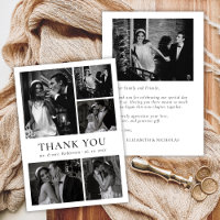 Minimalistische Schwarz-Weiß-Foto-Collage Hochzeit