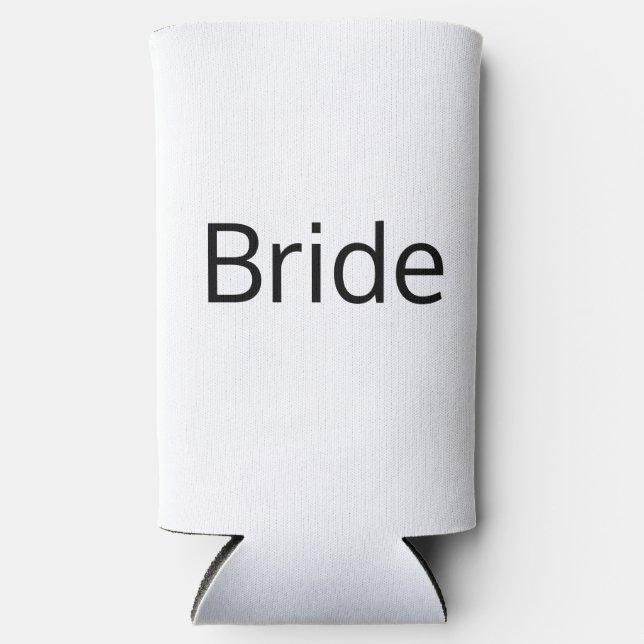 Minimalistische Schwarz-Weiß-Gastgeschenke Hochzei Selters Dosenkühler (Vorderseite)