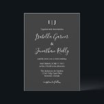 Minimalistische Schwarz-Weiß-Hochzeit Einladung<br><div class="desc">Minimalistische Schwarz-Weiß-Hochzeitseinladung</div>