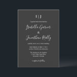 Minimalistische Schwarz-Weiß-Hochzeit Einladung<br><div class="desc">Minimalistische Schwarz-Weiß-Hochzeitseinladung</div>