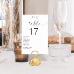 Minimalistische Schwarz-Weiß-Hochzeit Tischnummer<br><div class="desc">Entspannen Sie bei der Gestaltung Ihres Hochzeitsempfanges mit unseren Minimalistischen Schwarz-Weiß-Tischnummern der Moderne Hochzeit, einer eleganten und stilvollen Ergänzung, die zeitlos modernes Design mit zeitloser Eleganz verbindet. Jede Tischnummer in dieser Kollektion bietet ein minimalistisches Schwarz-Weiß-Farbschema, das sich durch Eleganz und Vielseitigkeit auszeichnet, um jedes Hochzeitsthema oder jede Farbpalette zu ergänzen....</div>