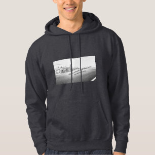 Minimalistische Schwarz-Weiß-Inspirationswandkunst Hoodie