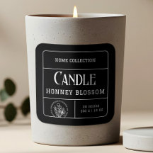 Minimalistische Schwarz-Weiß-Kerzen-Aufkleber