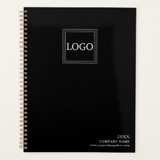 Minimalistische Schwarz-Weiß-Logo-Plane Planer