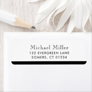 Minimalistische schwarz/weiß Personalisierte Adres