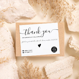 Minimalistische Schwarz-Weiß-Reihenfolge danke Hau