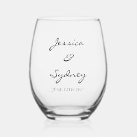 Minimalistische Schwarz-Weiß-Script-Hochzeit