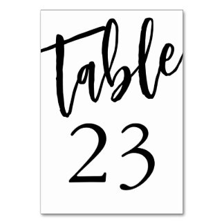 Minimalistische Schwarz-Weiß-Tisch 23-Tischnummer Tischnummer