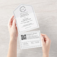 Minimalistische Schwarz-Weiß-Zeitschrift QR