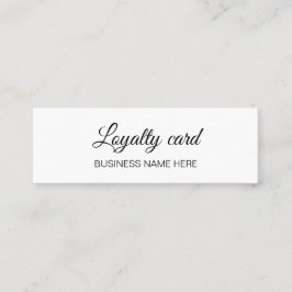 Minimalistische schwarz-weiße Kundenkarte Treuekarte