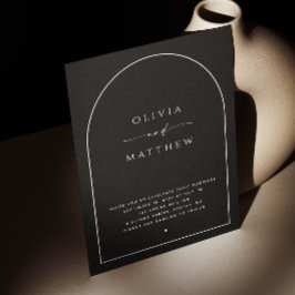 Minimalistische Schwarze Arch-Hochzeit | Foto- und Einladung